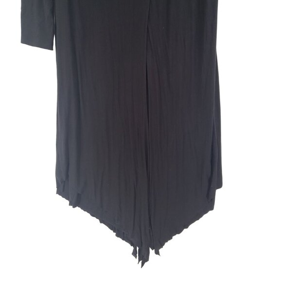 Soft Surroundings Alexandra Dress Womens  M Layered 3/4 Sleeve Black Flowy - Picture 2 of 6